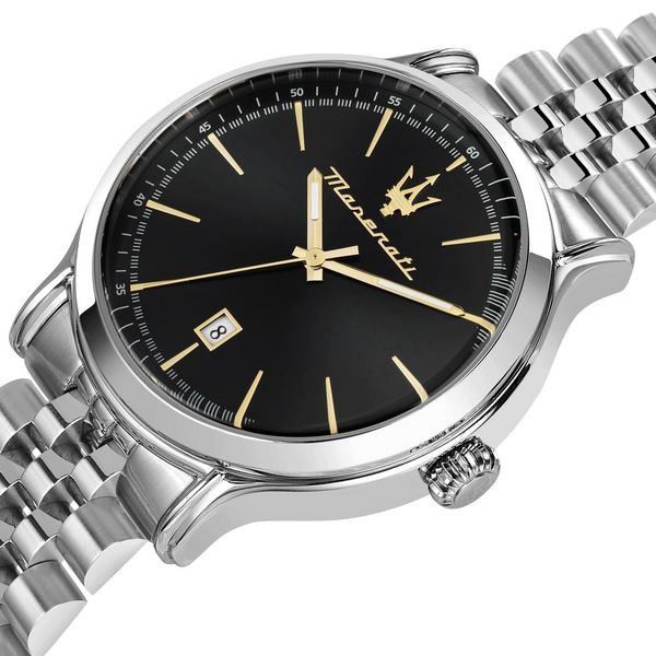 Maserati Epoca Stainless Steel Black Dial Quartz R8853118523 Couple Watch 2