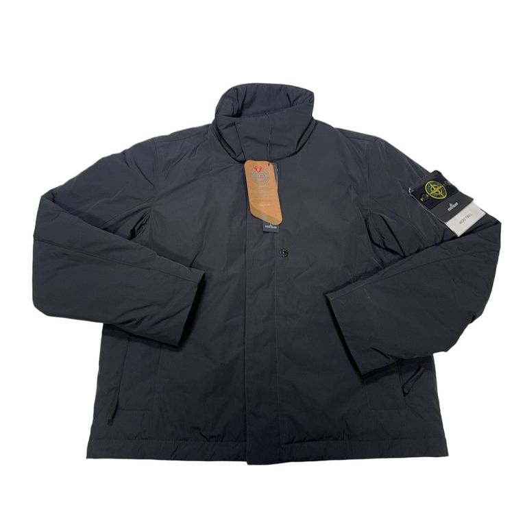 Stone Island Micro Twill Navy Coat image 1
