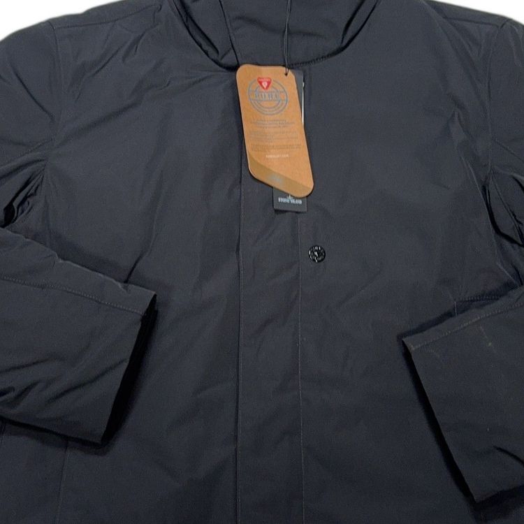 Stone Island Micro Twill Navy Coat image 4