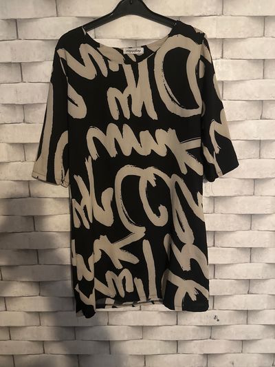 Black And White Patterned Dress