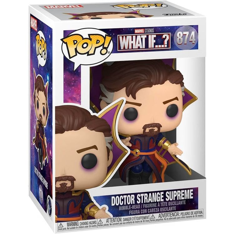 Funko Pop! Marvel: Marvel - What If– Doctor Strange Supreme DAMAGED BOX imagen 1