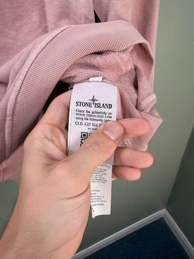 Stone Island Pink Hoodie imagen 5