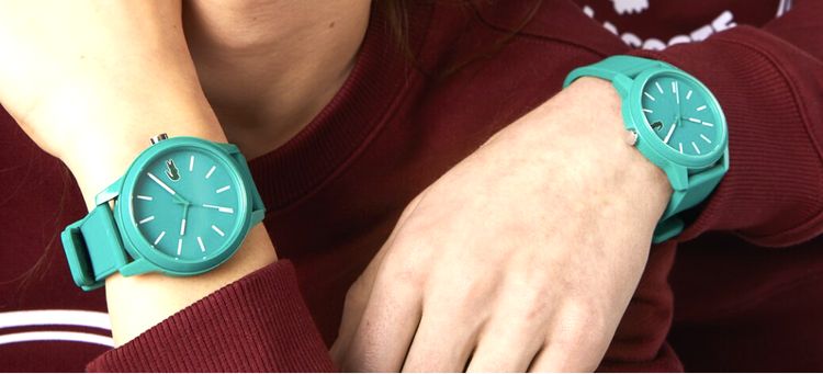 Lacoste L.12.12 2011192 Turquoise Simplistic Design Silicone Watch image 4