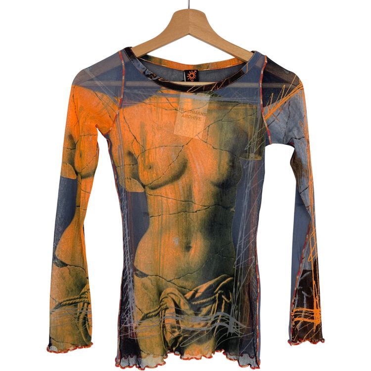 Immagine di Vintage Jean Paul Gaultier SS 1999 Soleil Venus De Milo Mesh Top Small 1