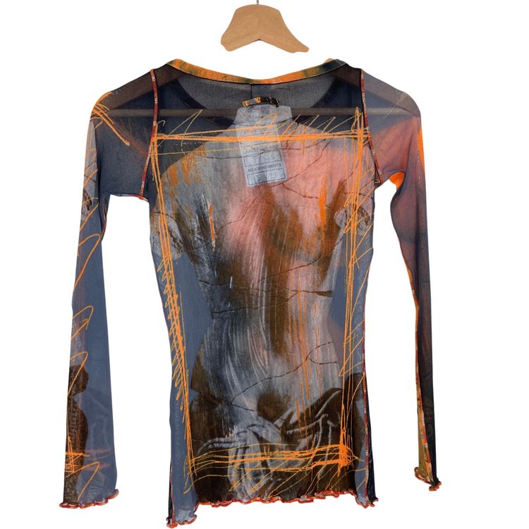 Vintage Jean Paul Gaultier SS 1999 Soleil Venus De Milo Mesh Top Small imagen 4