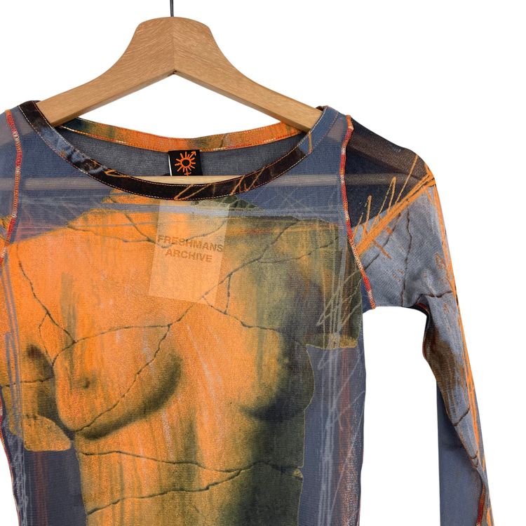 Vintage Jean Paul Gaultier SS 1999 Soleil Venus De Milo Mesh Top Small imagen 2