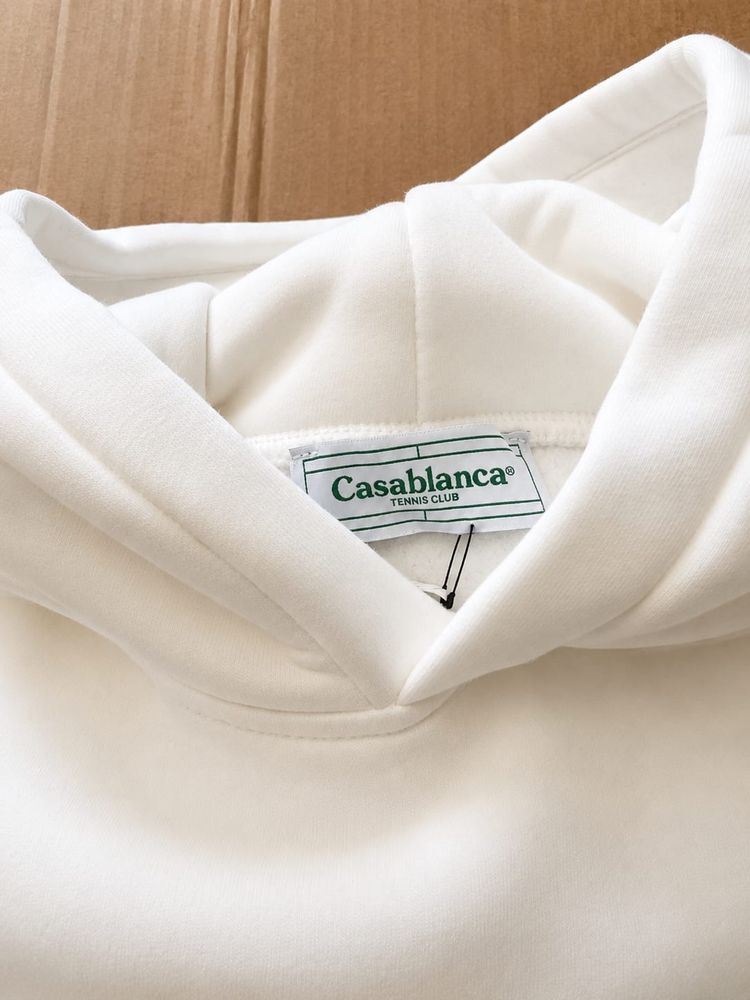 Immagine di Casablanca White Hoodie With Tunisia Print 3