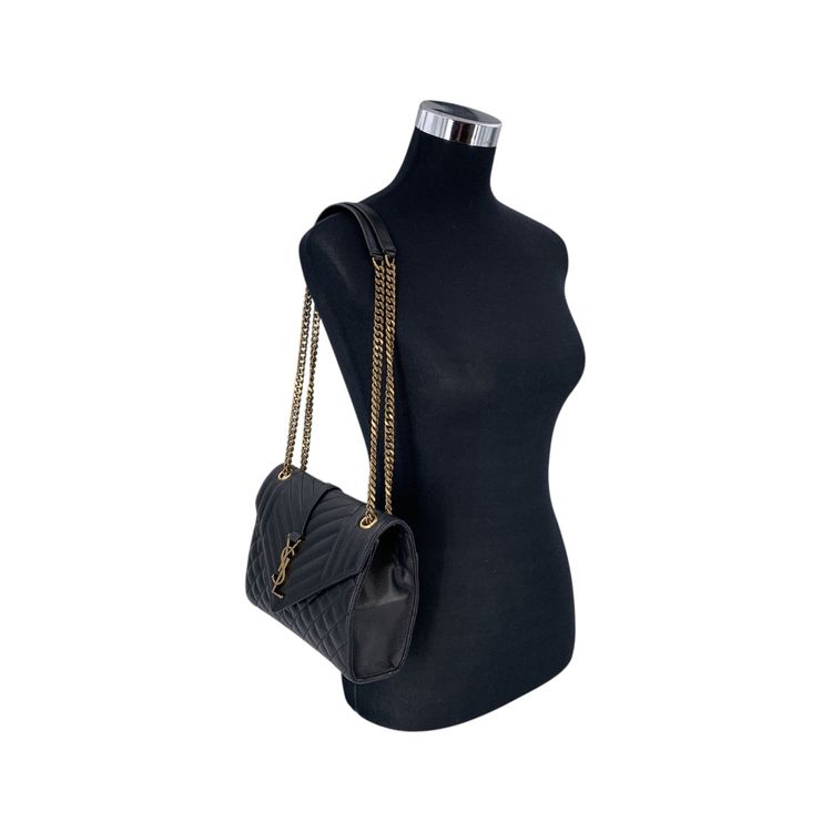 Saint Laurent Leather Shoulder Bag Envelope imagen 3
