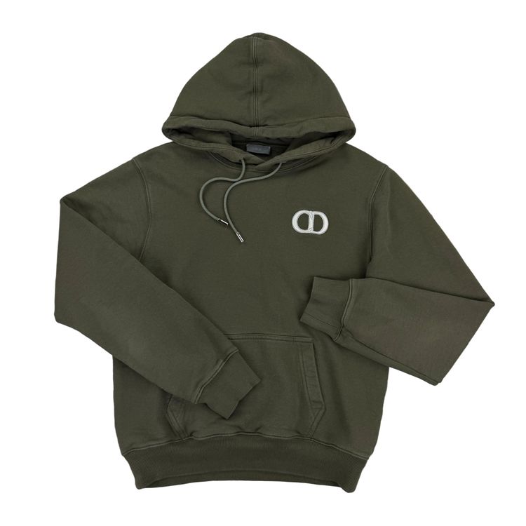 Dior Men’s Khaki Green Pullover Hoodie - XL Slim imagen 1