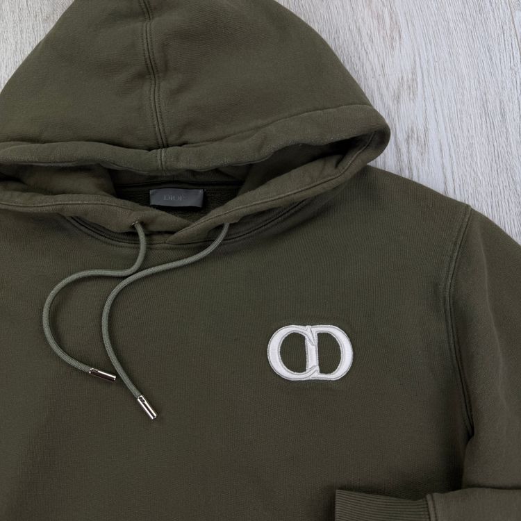 Dior Men’s Khaki Green Pullover Hoodie - XL Slim obraz 6