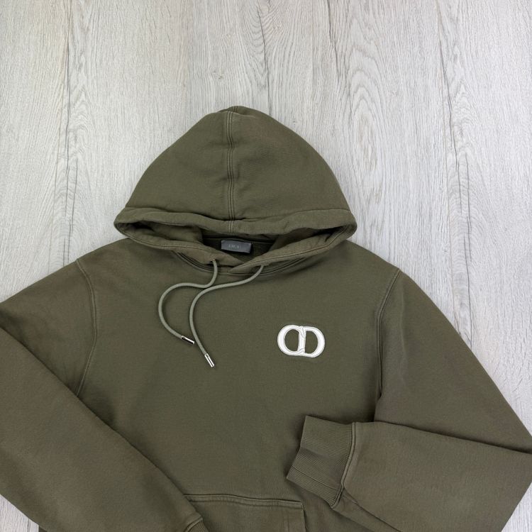 Dior Men’s Khaki Green Pullover Hoodie - XL Slim obraz 3