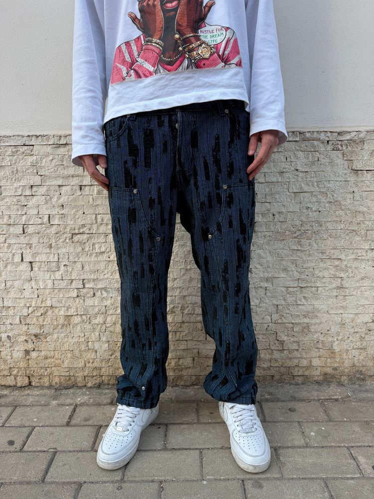 Jeans denim macchie nere