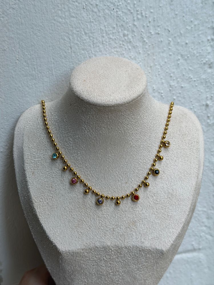 Waterproof necklace gold plated stainless steel  image 2