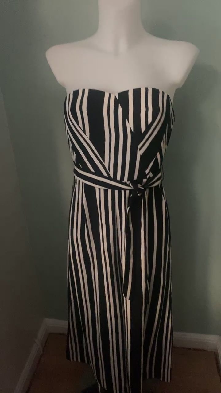 H&m Bandeau Wide-Legged Strapless Jumpsuit image 1