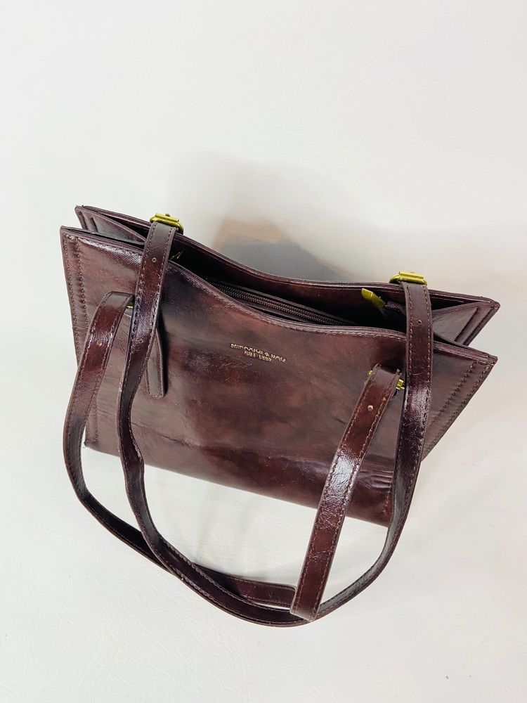 Mikaxiqi & Bags Est. 1985 Chocolate Brown Shoulder Bag Faux Leather 90s Style image 7