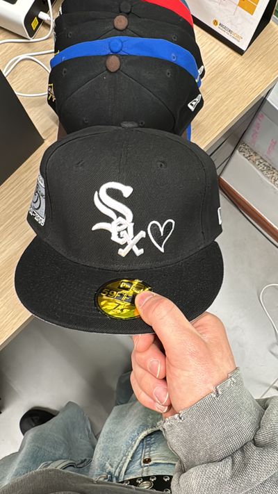New Era Black Baseball Cap With White Sox Logo