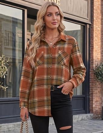 Plaid Button-Up Shirt obraz 2