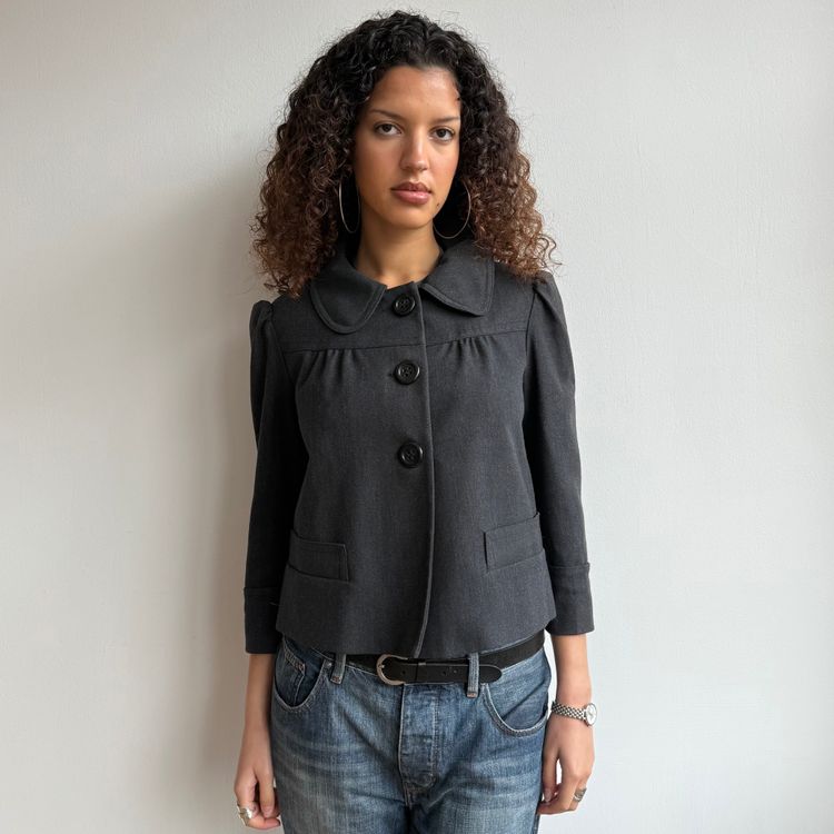 black button-up jacket