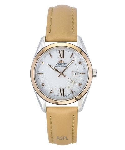 Orient Stretto Leather Strap White Dial Solar RA-WG0604S Men's Watch