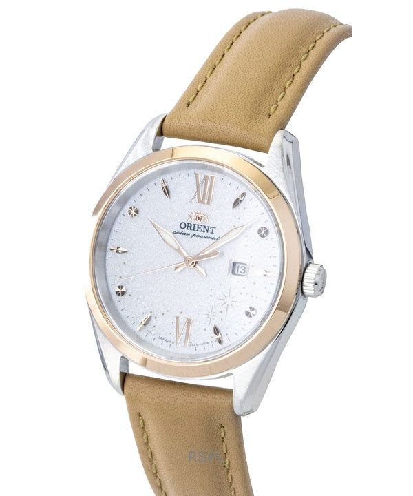 Orient Stretto Leather Strap White Dial Solar RA-WG0604S Men's Watch image 3