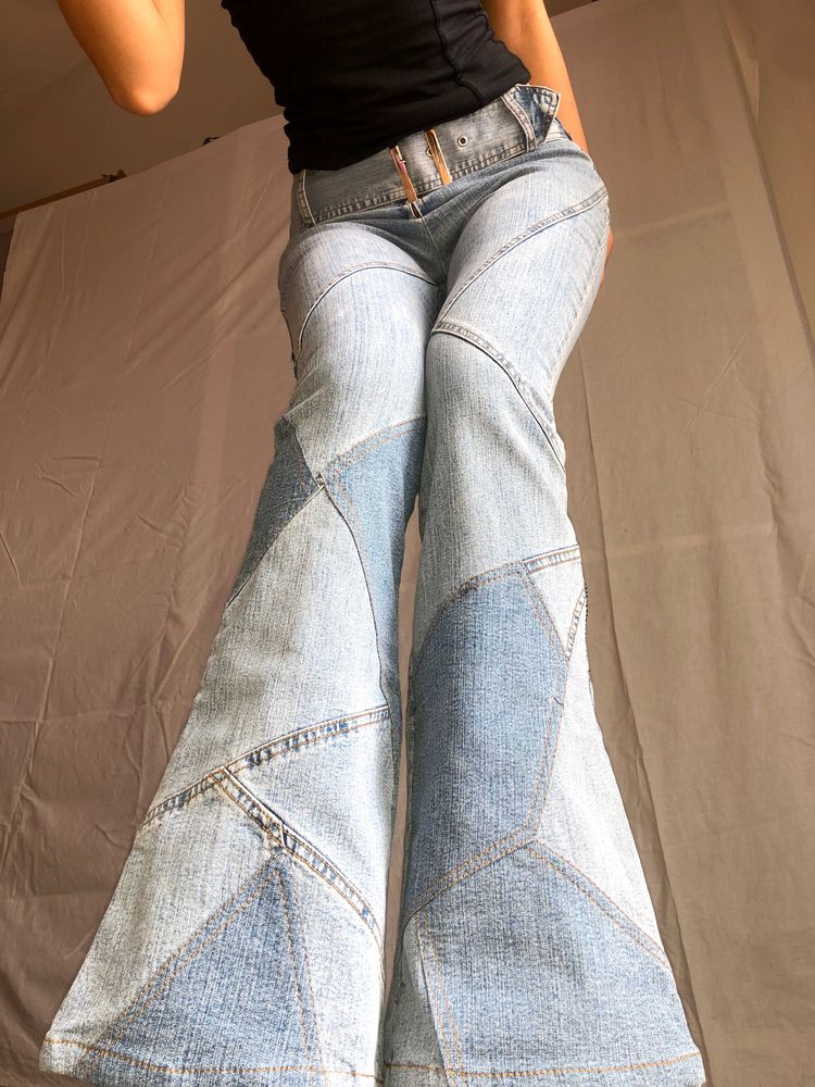 Patchwork Denim Jeans