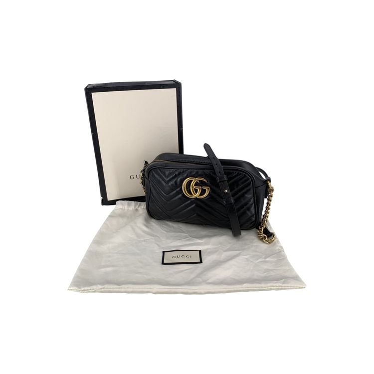 Immagine di Gucci Leather Shoulder Bag Marmont 1