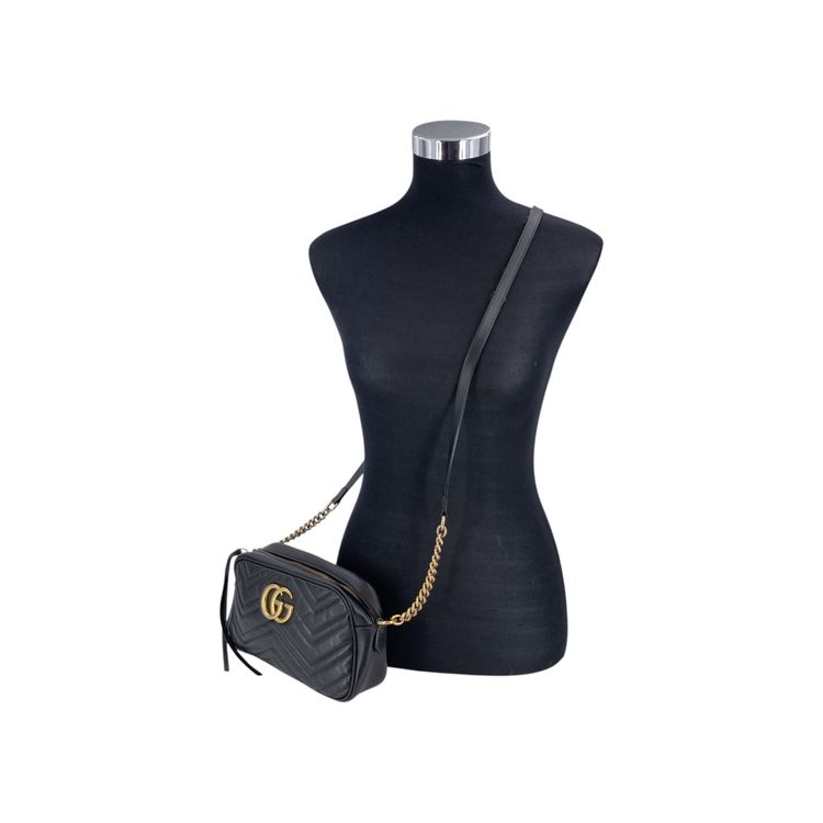 Immagine di Gucci Leather Shoulder Bag Marmont 8