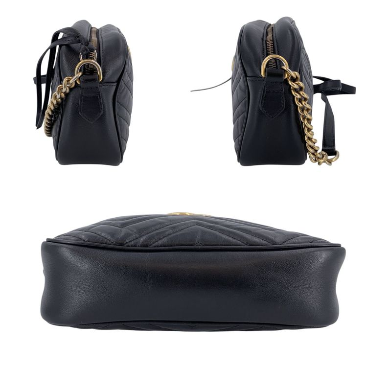 Immagine di Gucci Leather Shoulder Bag Marmont 3
