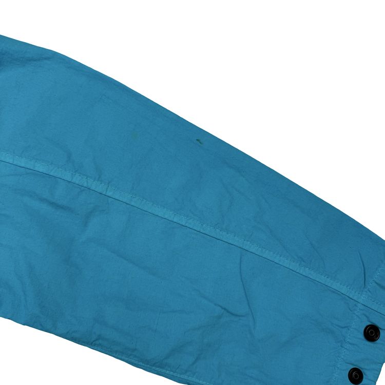 Stone Island 2020 Aqua Blue Single Chest Pocket Full Zip Nylon Overshirt - Large 12