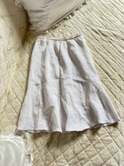 White Embroidered Skirt