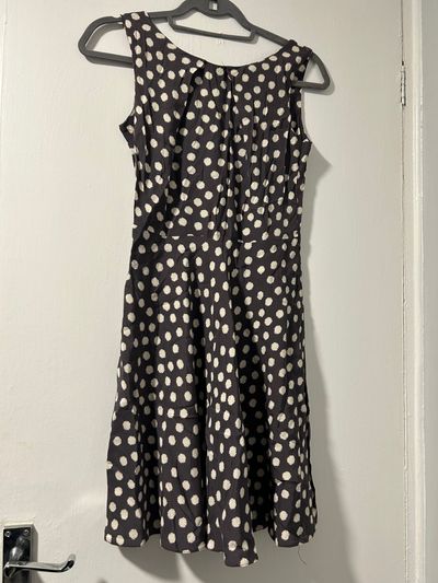 K&D London Sleeveless Polka Dot Dress
