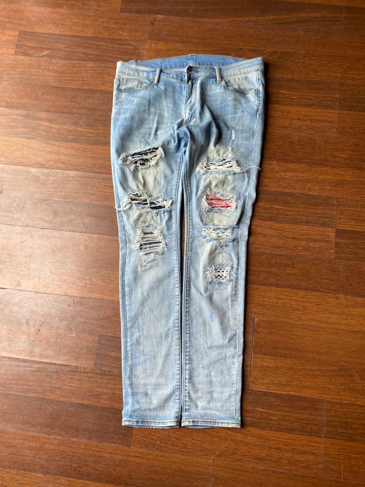 Mnml Distressed Light Blue Jeans 3