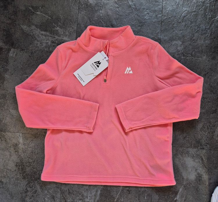 Montirex kids Pink Fleece Pullover With Quarter Zip