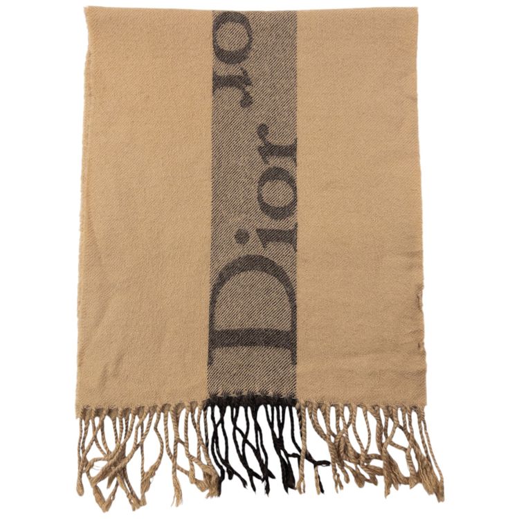 Vintage 2000s Dior Wool Tassel Scarf image 1