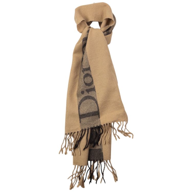 Vintage 2000s Dior Wool Tassel Scarf image 4