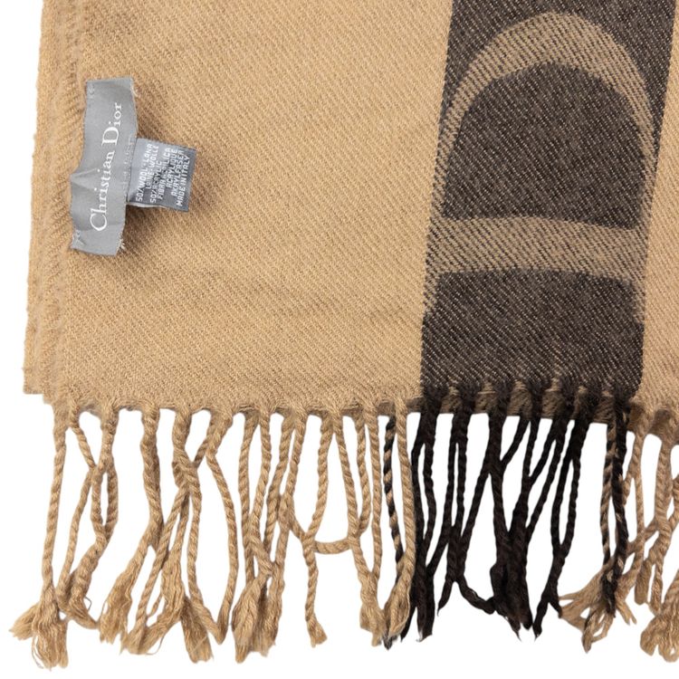 Vintage 2000s Dior Wool Tassel Scarf image 6