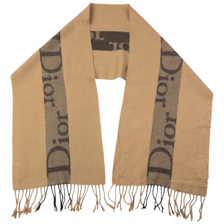Vintage 2000s Dior Wool Tassel Scarf image 2
