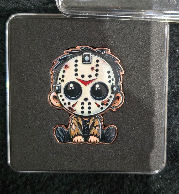 Horror JASON 1oz copper bar in capsule image 1