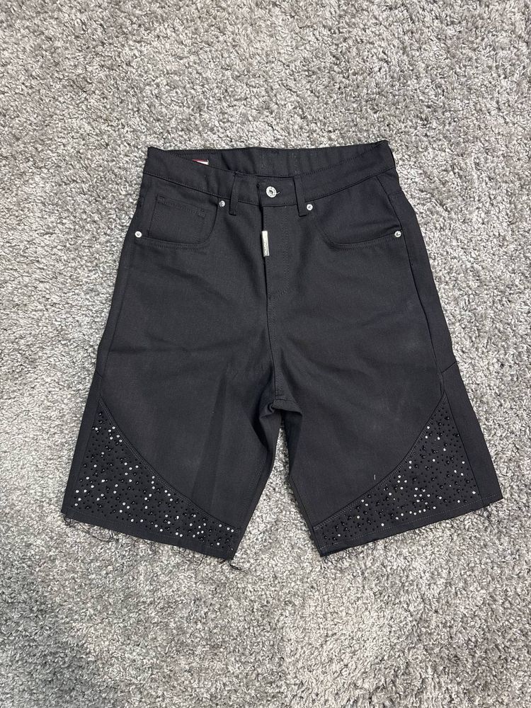 Black Shorts With Studded Detailing