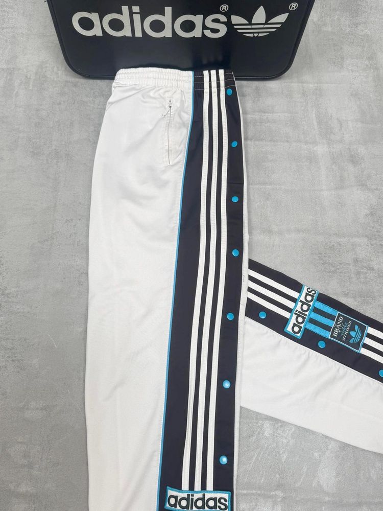ADIDAS 90'S VINTAGE  POPPERS TRACKSUIT BOTTOMS POPPERS BOTTOMS D6 LARGE imagen 4