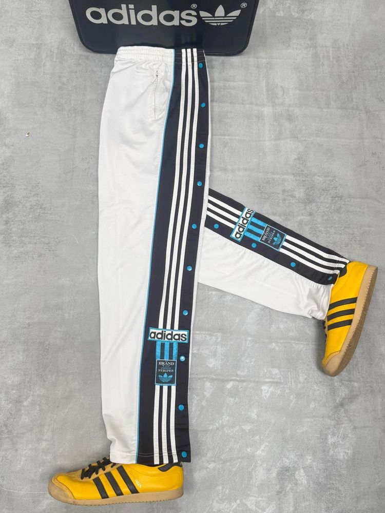 ADIDAS 90'S VINTAGE  POPPERS TRACKSUIT BOTTOMS POPPERS BOTTOMS D6 LARGE imagen 7