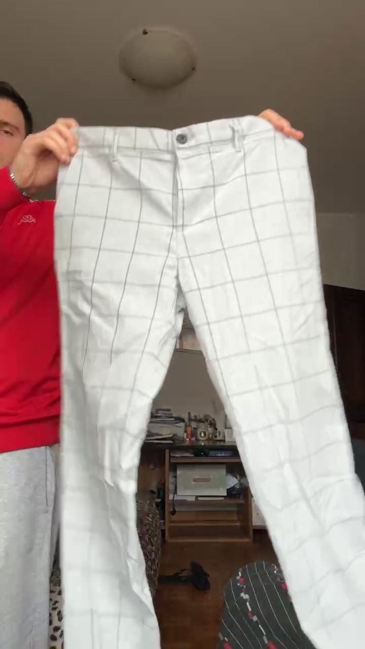 Bershka Pantalone bershka  a quadretti da uomo taglia 40 product image