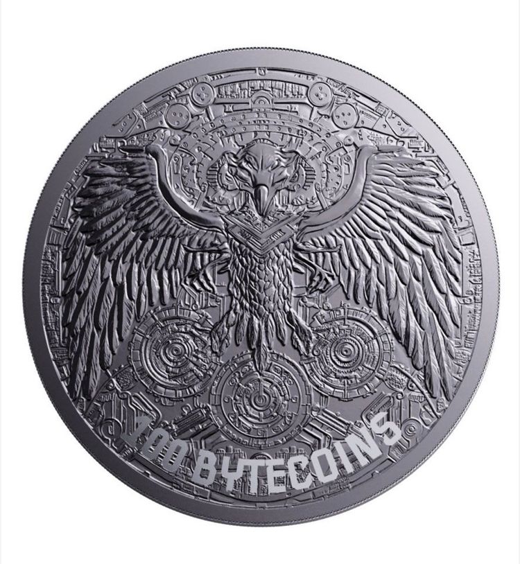 2024 1 oz 100 ByteCoins Silicon Haven AI Artificial Intelligence Silver Coin BU (In Capsule)