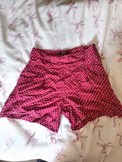 Y2k Papaya Red Polka Dot Shorts