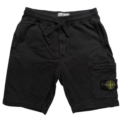 S/S 20 Stone Island Cotton Jersey Cargo Shorts - Black