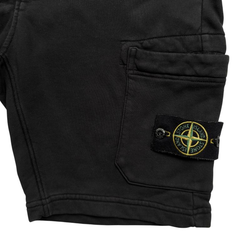 S/S 20 Stone Island Cotton Jersey Cargo Shorts - Black 5