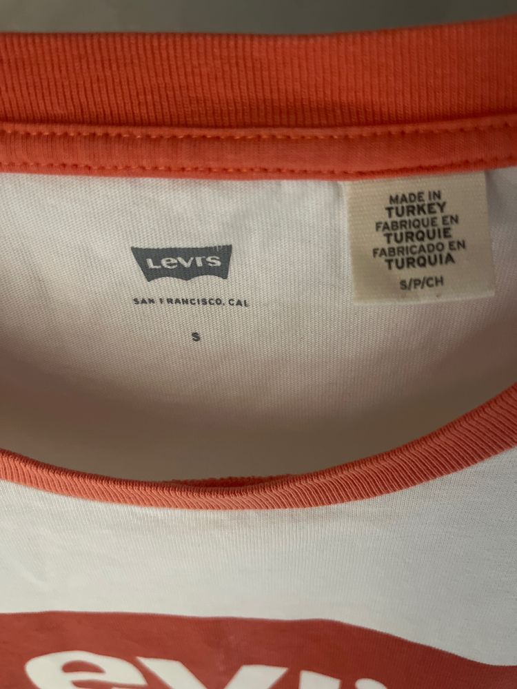 Levi'S White And Orange Ringer T-Shirt image 2