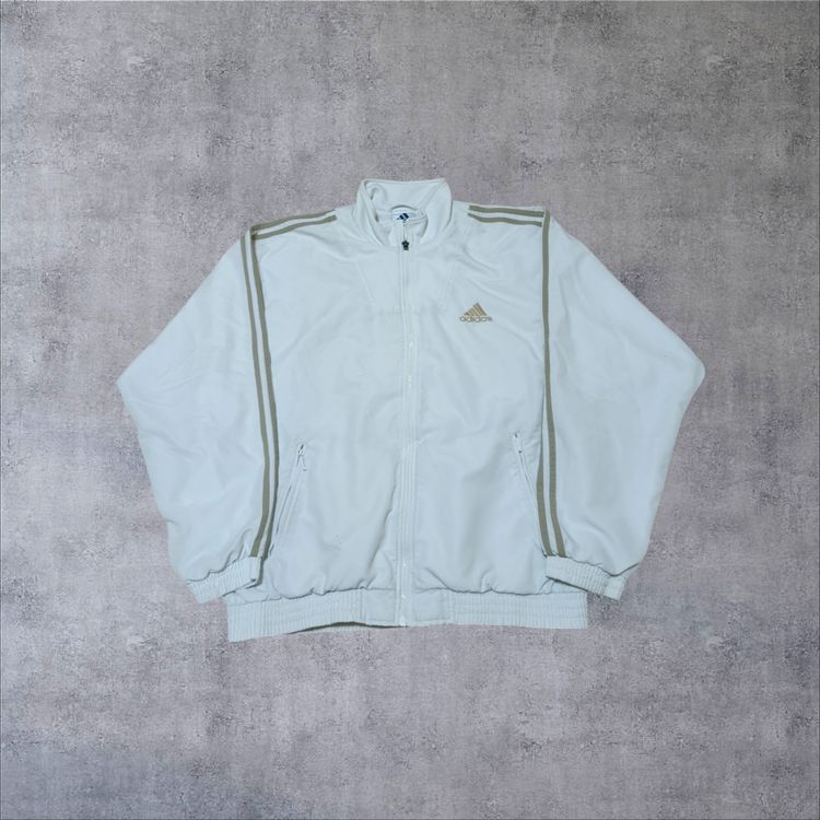 Adidas White Track Jacket (L) 