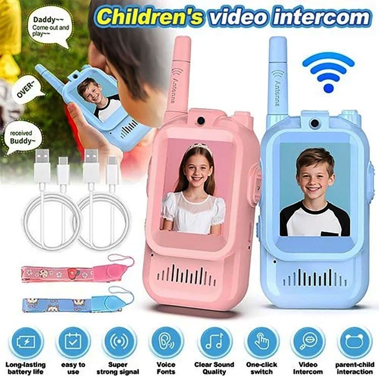 2 X Video Walkie Talkies For Kids Rechargeable Video Intercom Walkies TalkiesUK
