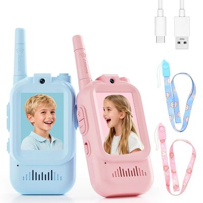 2 X Video Walkie Talkies For Kids Rechargeable Video Intercom Walkies TalkiesUK 3